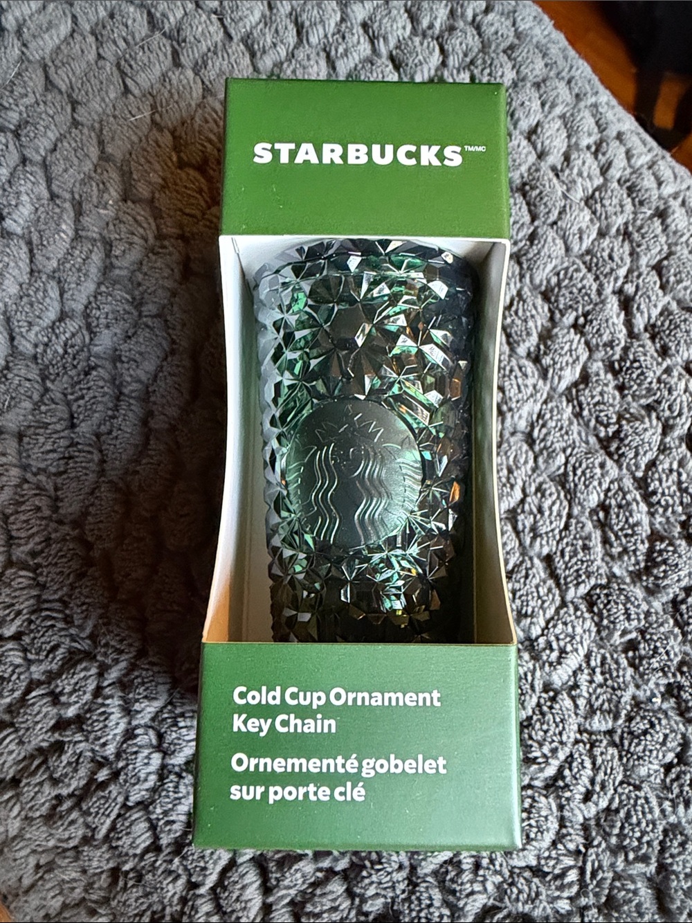 Starbucks “Gem cut” Green Faceted Cold Cup Keychain Ornament